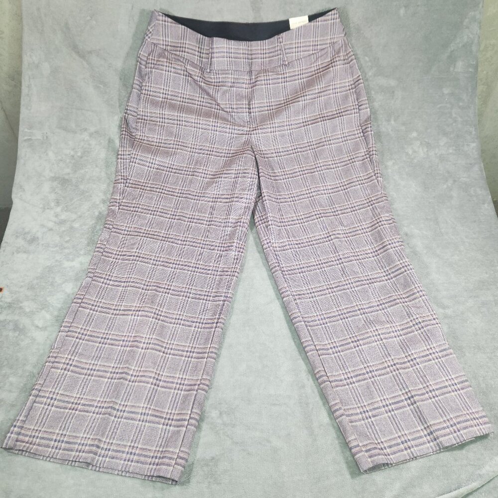 Lane Bryant Wide Leg Perfect Drape High Rise Womens Pants Size 20 Plaid Career